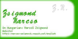 zsigmond marcso business card